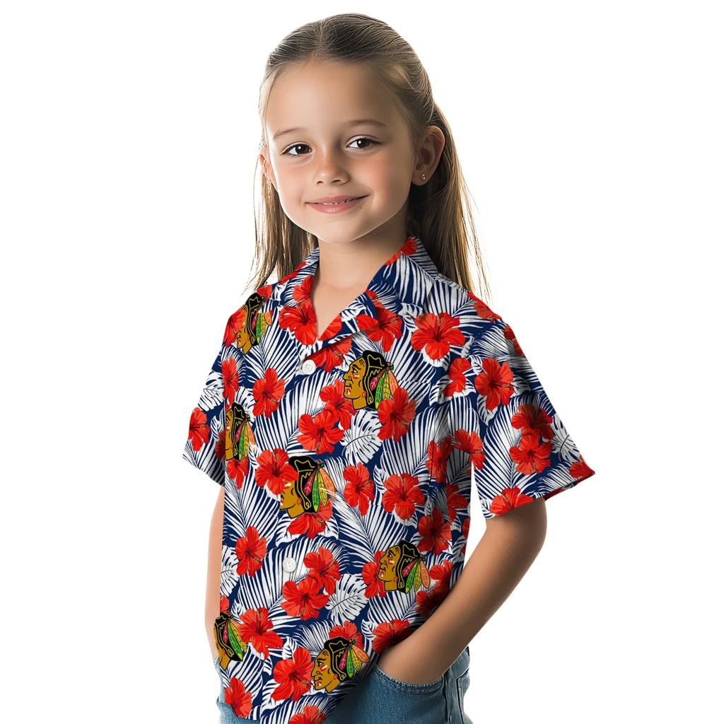 Chicago Blackhawks Hawaiian Shirt - Hibiscus Fiesta – Moonbestprint