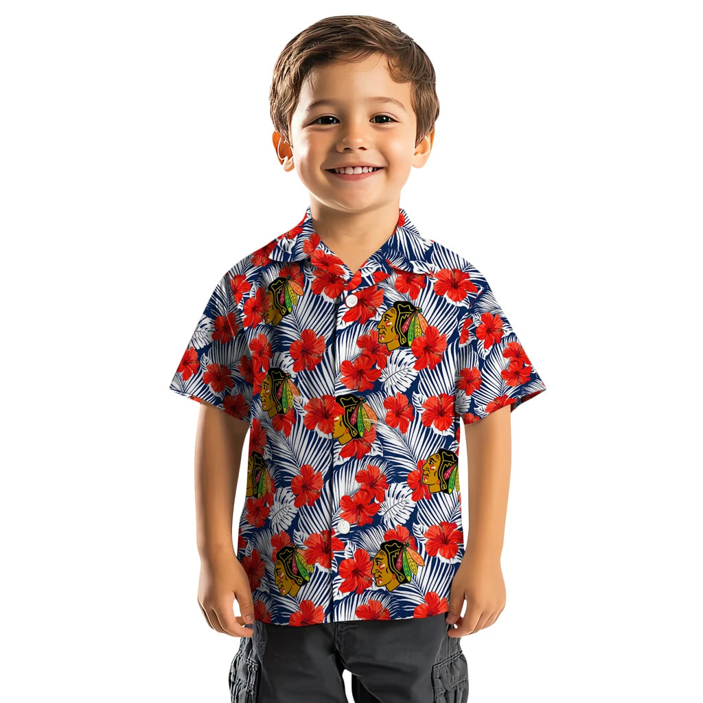 Chicago Blackhawks Hawaiian Shirt - Hibiscus Fiesta – Moonbestprint