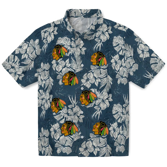 Chicago Blackhawks Hawaiian Shirt - Hibiscus Flowers – Moonbestprint