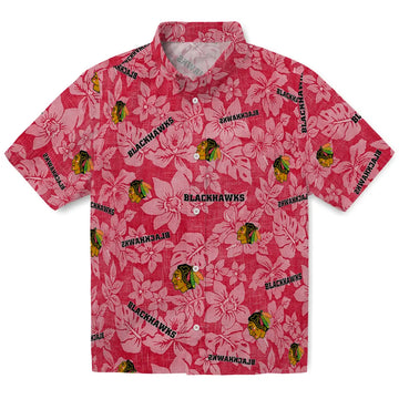 Chicago Blackhawks Hawaiian Shirt - Hibiscus Oasis – Moonbestprint