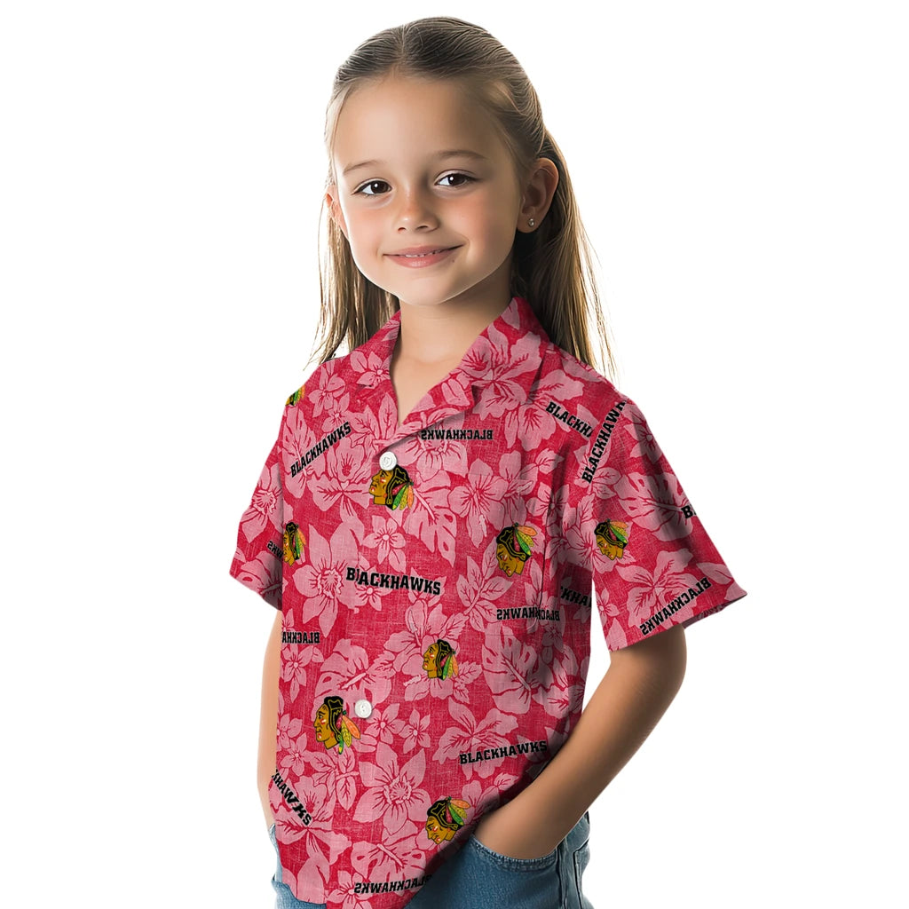 Chicago Blackhawks Hawaiian Shirt - Hibiscus Oasis – Moonbestprint