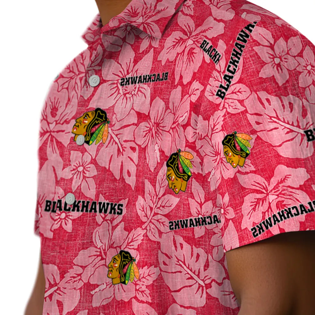 Chicago Blackhawks Hawaiian Shirt - Hibiscus Oasis – Moonbestprint