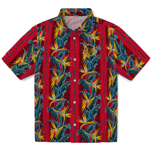 Chicago Blackhawks Hawaiian Shirt - Paradise Vines | Moonbestprint