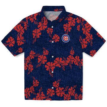 Chicago Cubs Hawaiian Shirt - 50th State Flower | Moonbestprint