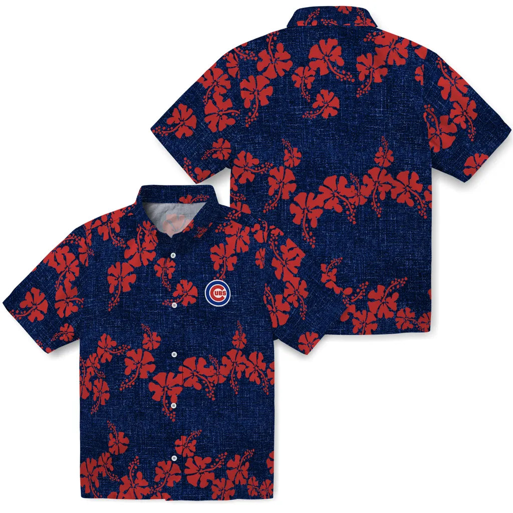 Chicago Cubs Hawaiian Shirt - 50th State Flower | Moonbestprint