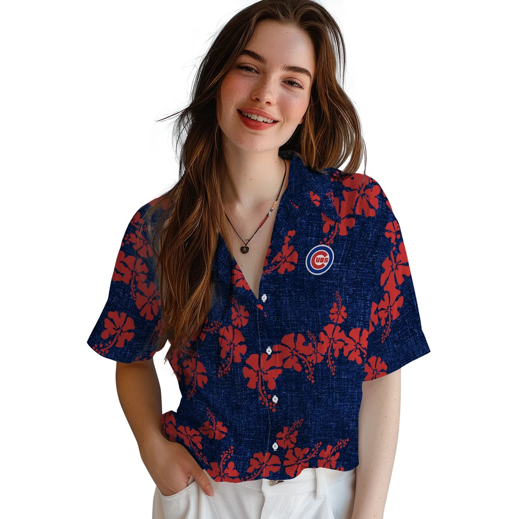 Chicago Cubs Hawaiian Shirt - 50th State Flower | Moonbestprint