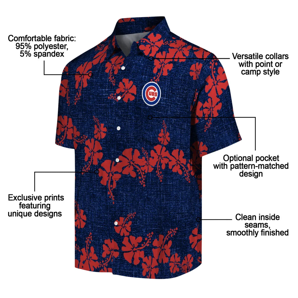 Chicago Cubs Hawaiian Shirt - 50th State Flower | Moonbestprint