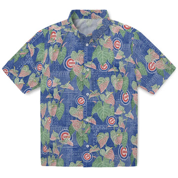 Chicago Cubs Hawaiian Shirt - Anthurium Overlay | Moonbestprint