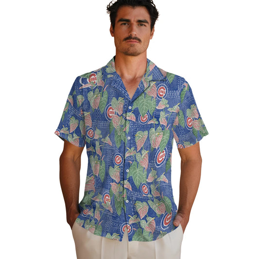 Chicago Cubs Hawaiian Shirt - Anthurium Overlay | Moonbestprint