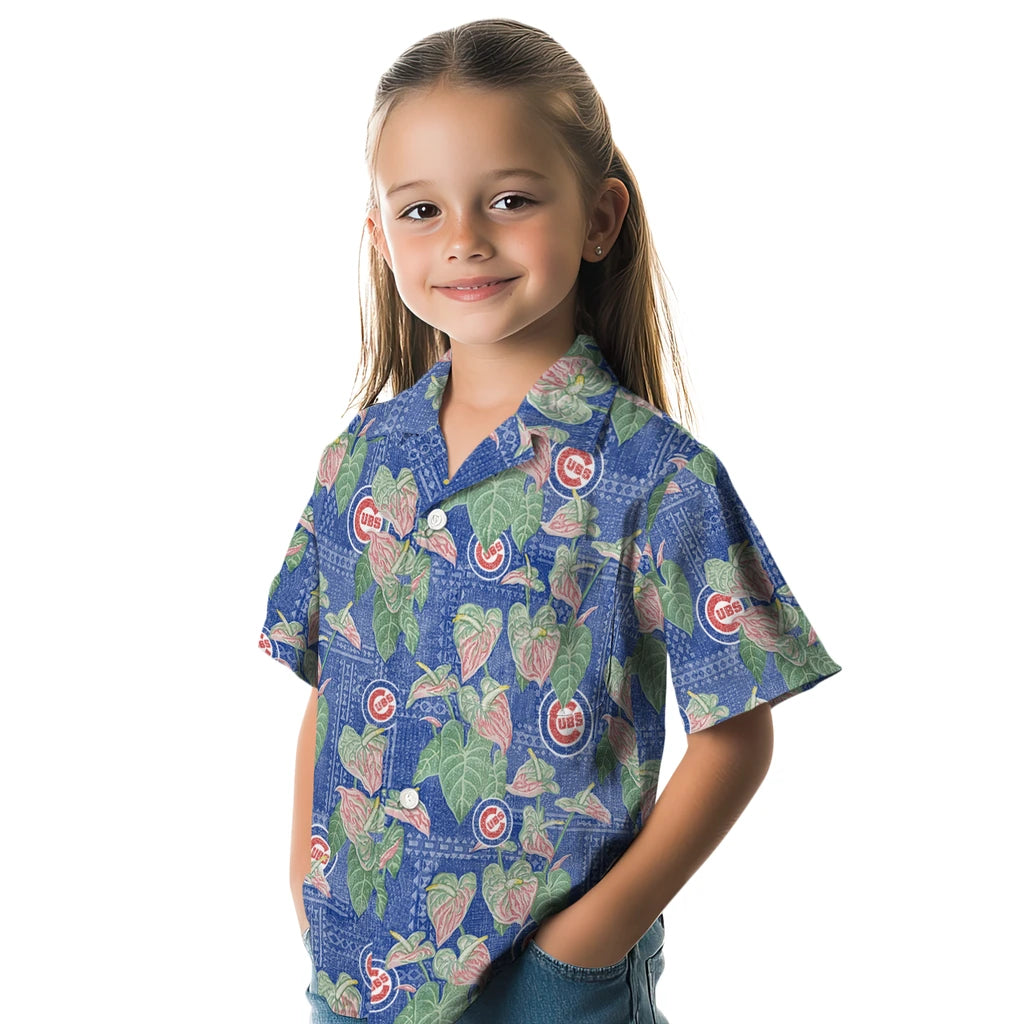 Chicago Cubs Hawaiian Shirt - Anthurium Overlay | Moonbestprint