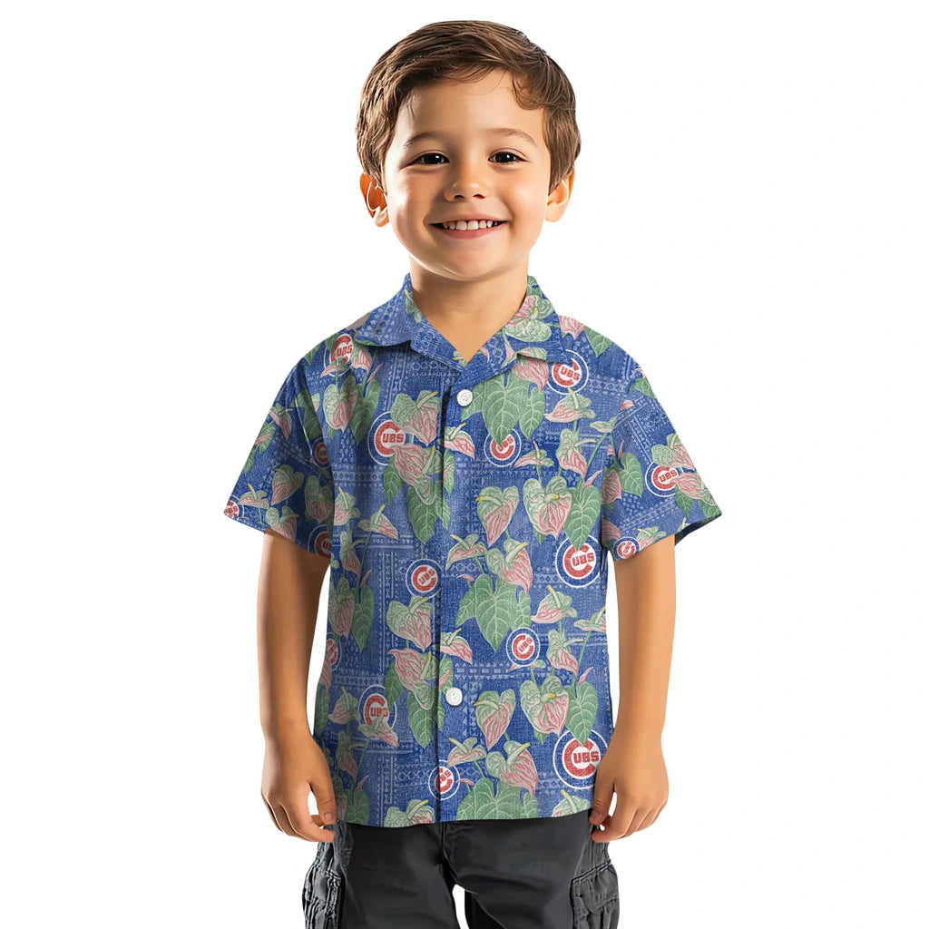 Chicago Cubs Hawaiian Shirt - Anthurium Overlay | Moonbestprint