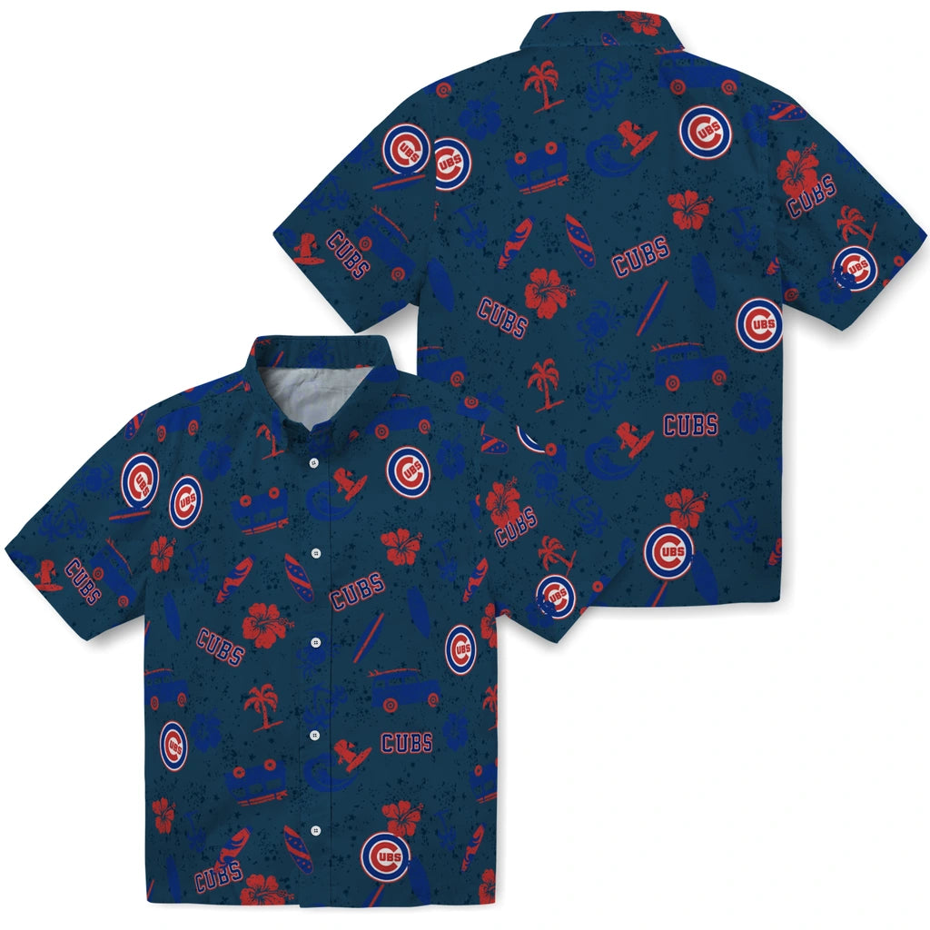 Chicago Cubs Hawaiian Shirt - Beach Vibe | Moonbestprint