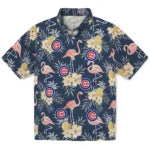 Chicago Cubs Hawaiian Shirt - Flamingo Hibiscus | Moonbestprint