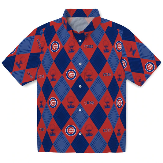 Chicago Cubs Hawaiian Shirt - Golfing Plaid | Moonbestprint
