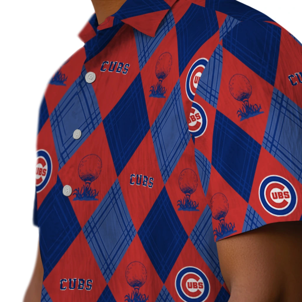 Chicago Cubs Hawaiian Shirt - Golfing Plaid | Moonbestprint