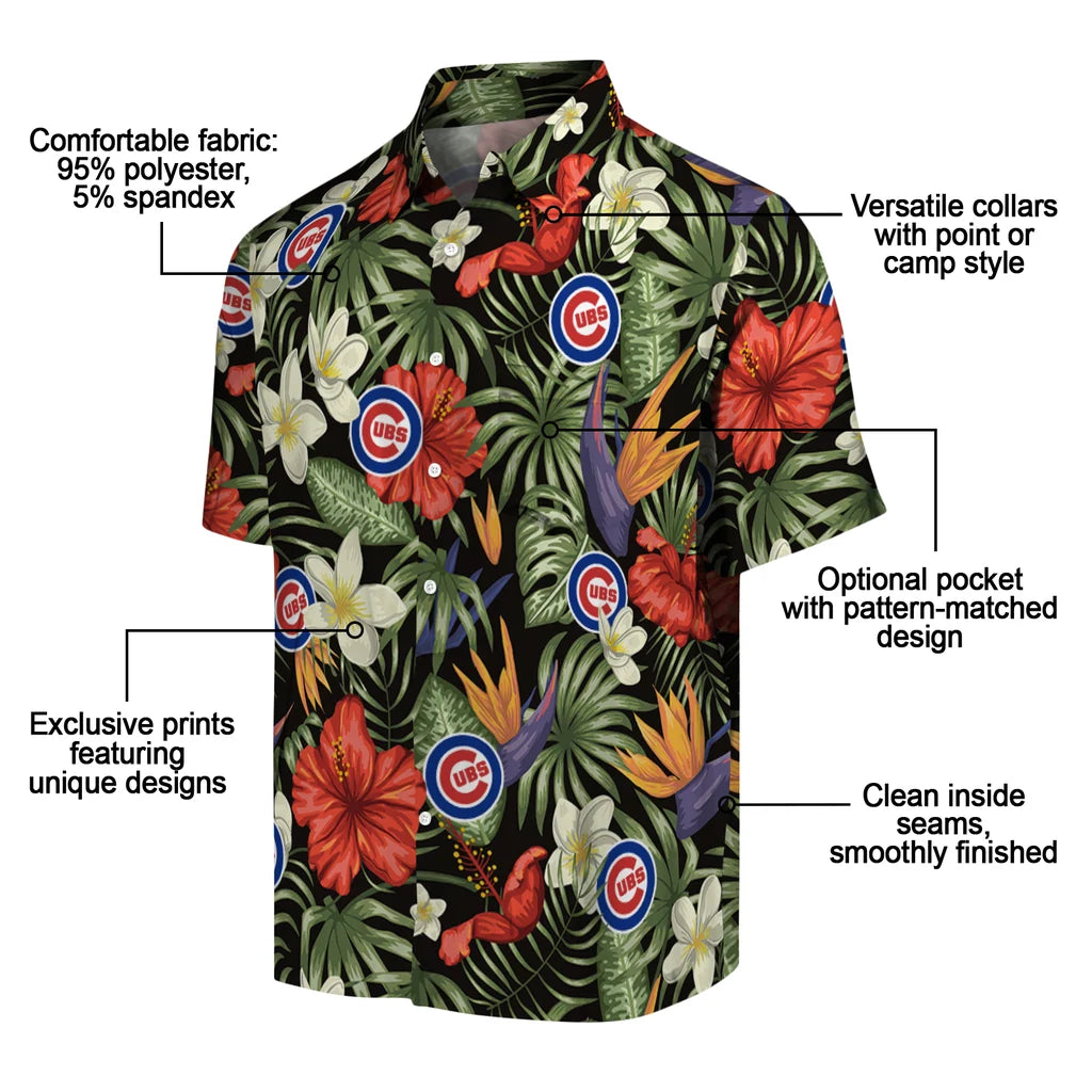 Chicago Cubs Hawaiian Shirt - Hawaii Floral Hibiscus | Moonbestprint