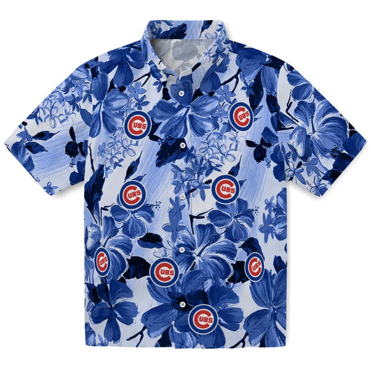Chicago Cubs Hawaiian Shirt - Hibiscus Arrangement | Moonbestprint