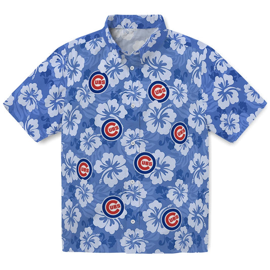 Chicago Cubs Hawaiian Shirt - Hibiscus Cluster | Moonbestprint