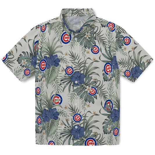 Chicago Cubs Hawaiian Shirt - Hibiscus Designs | Moonbestprint