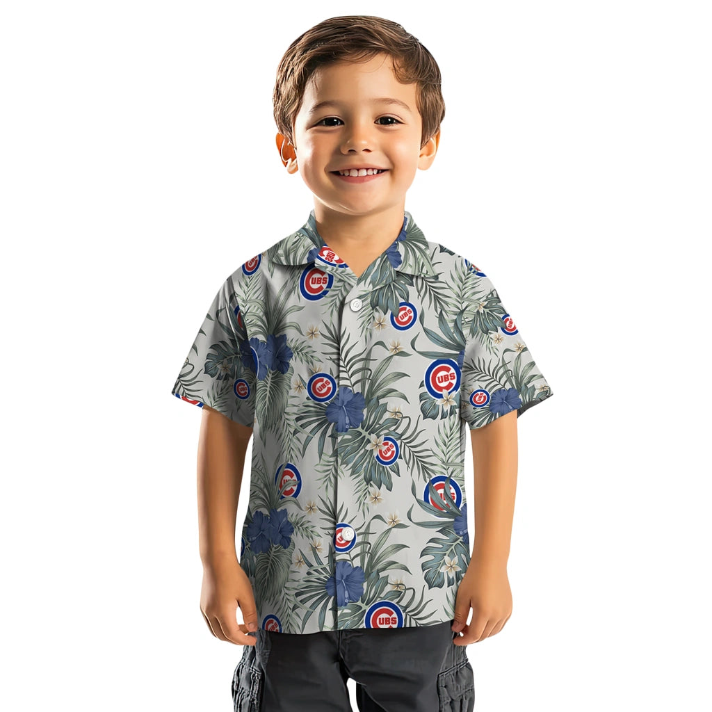 Chicago Cubs Hawaiian Shirt - Hibiscus Designs | Moonbestprint