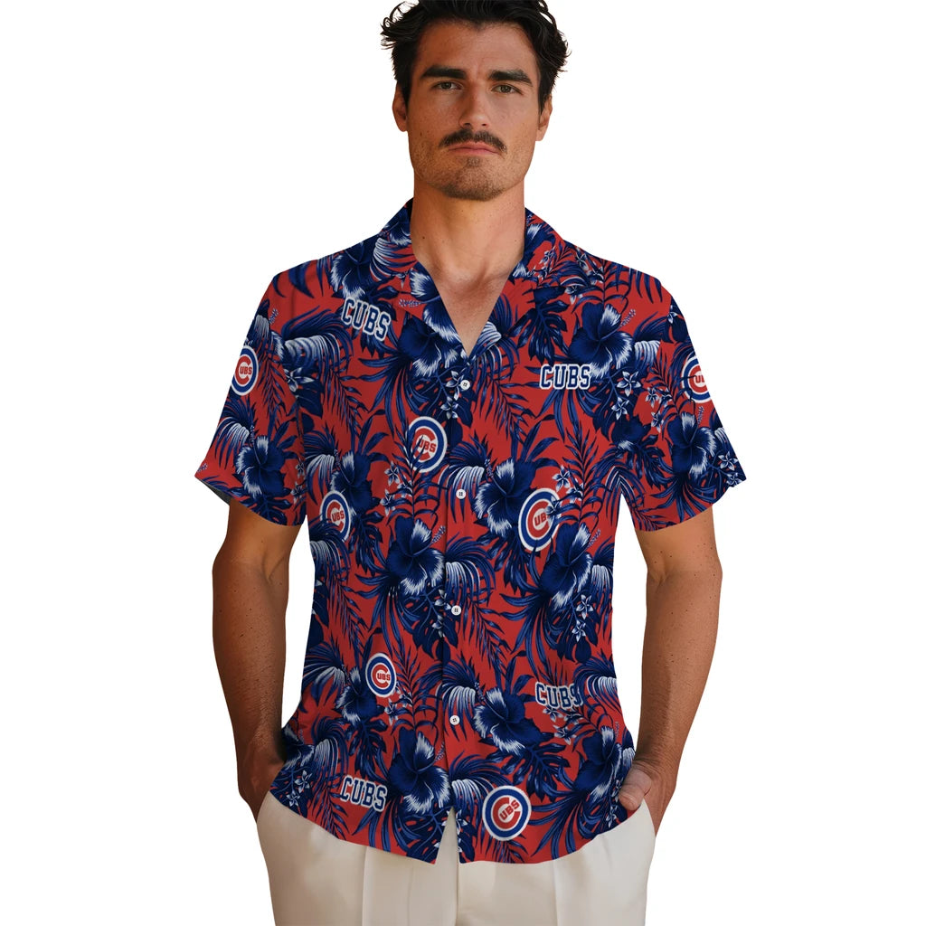 Chicago Cubs Hawaiian Shirt - Hibiscus Exotic | Moonbestprint