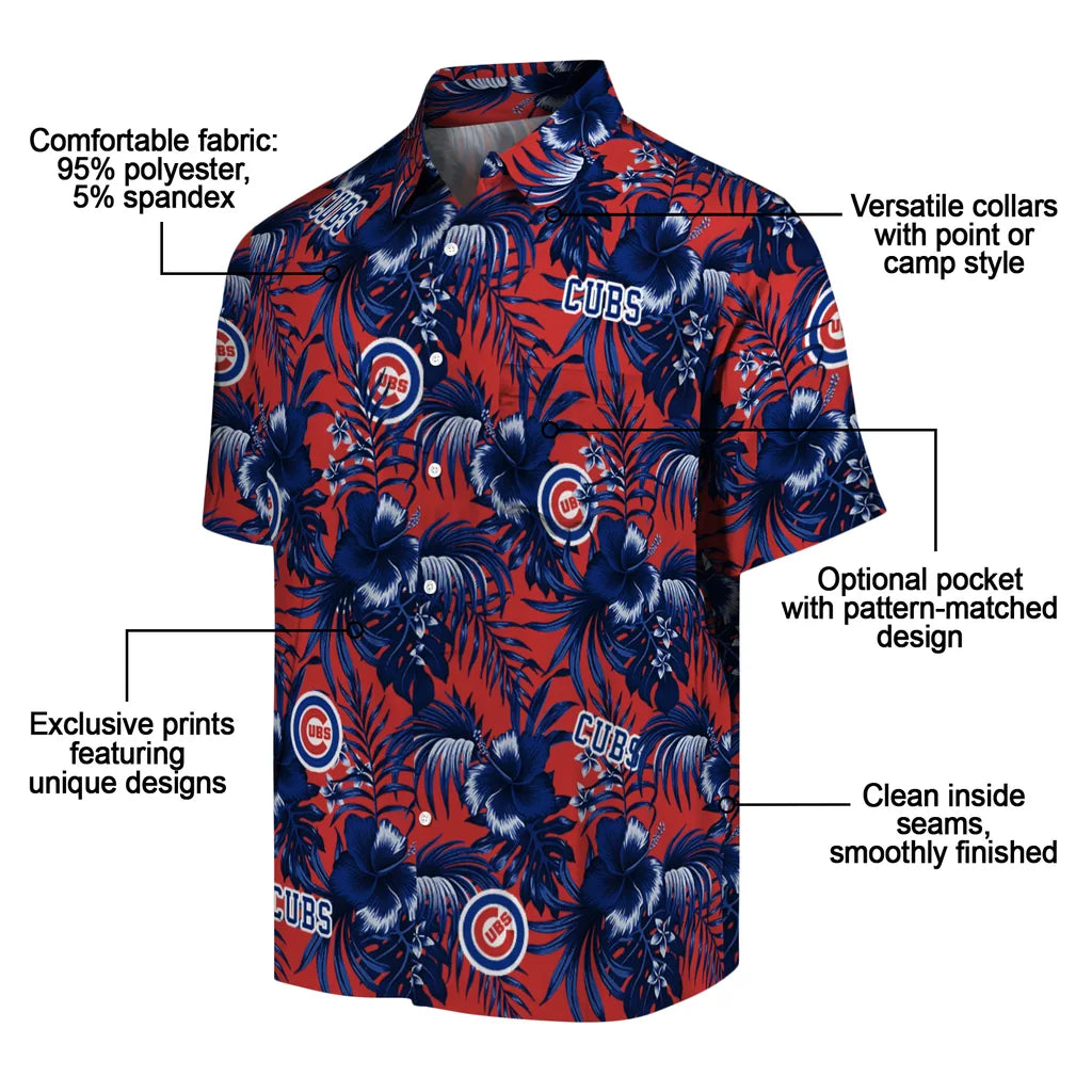 Chicago Cubs Hawaiian Shirt - Hibiscus Exotic | Moonbestprint