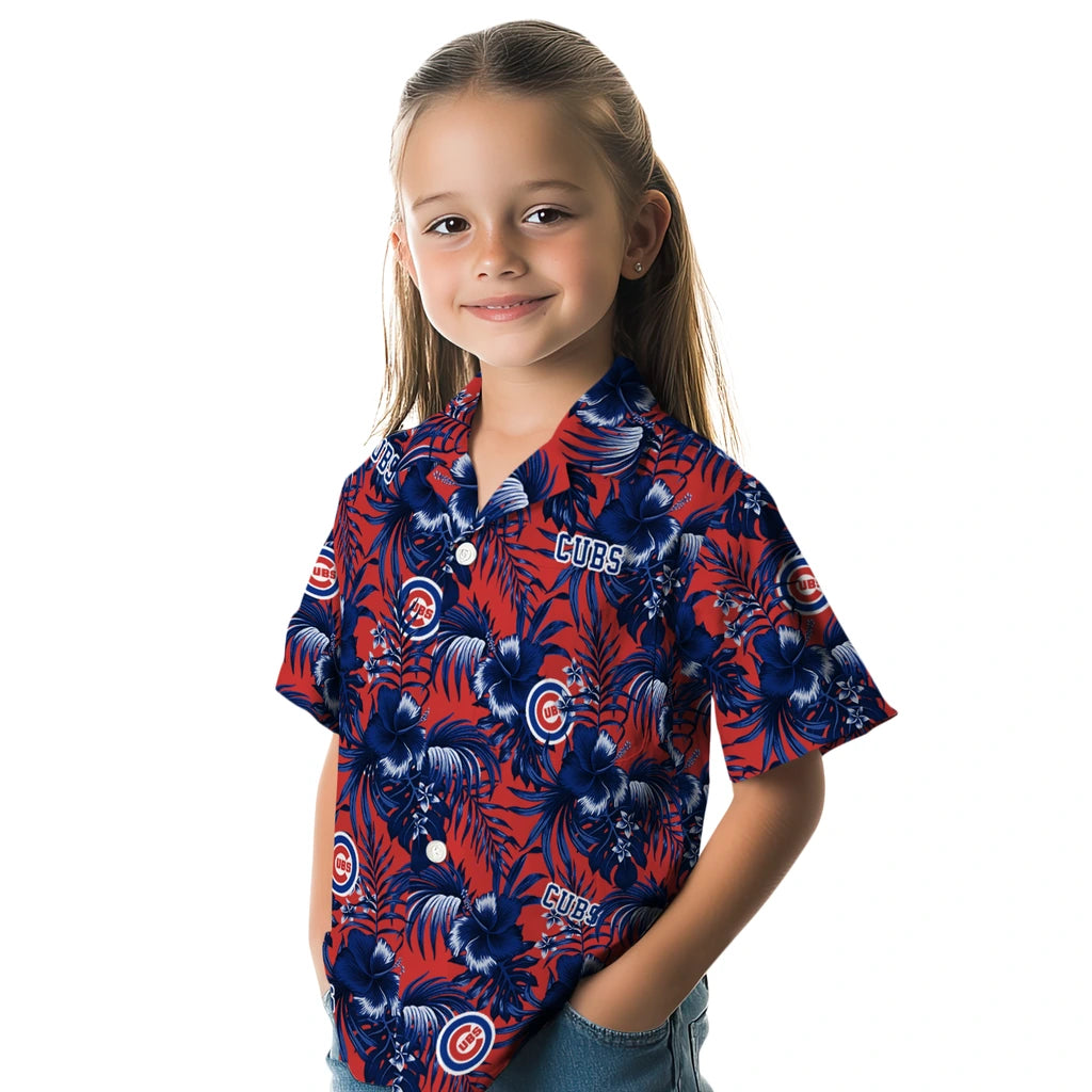 Chicago Cubs Hawaiian Shirt - Hibiscus Exotic | Moonbestprint