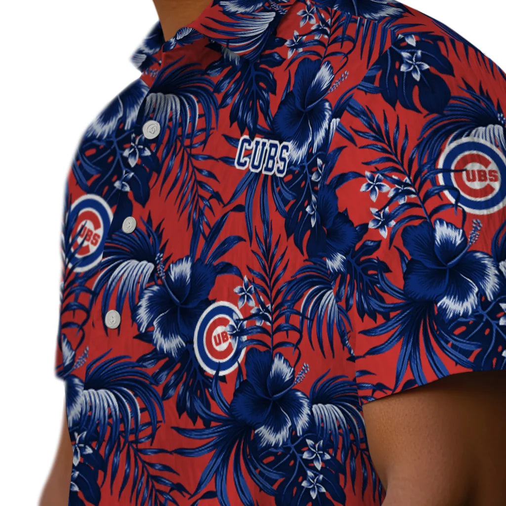 Chicago Cubs Hawaiian Shirt - Hibiscus Exotic | Moonbestprint