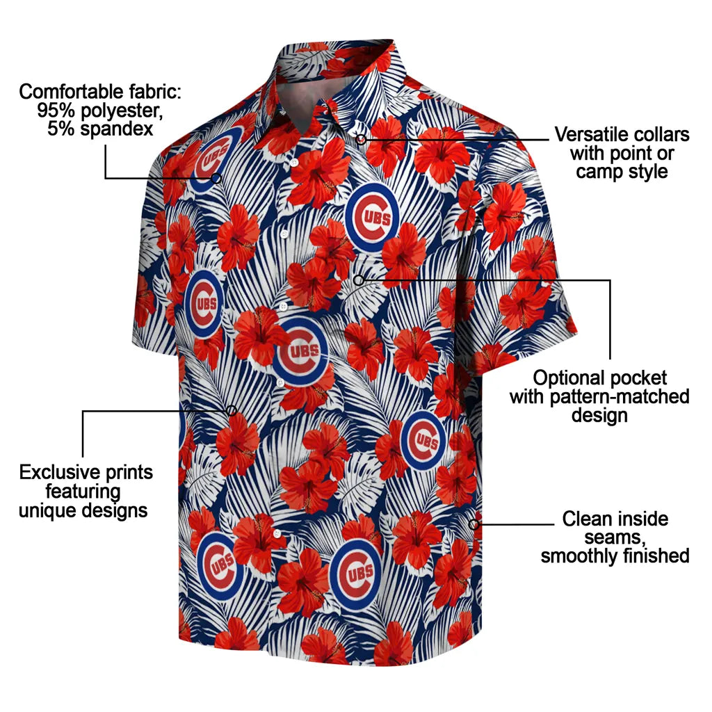 Chicago Cubs Hawaiian Shirt - Hibiscus Fiesta | Moonbestprint