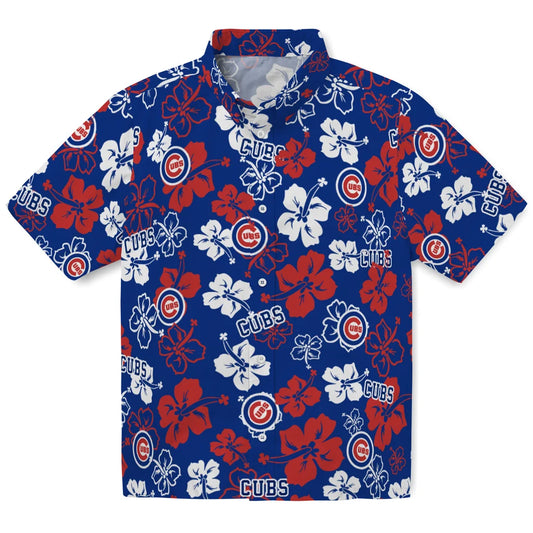 Chicago Cubs Hawaiian Shirt - Hibiscus Flower Design | Moonbestprint