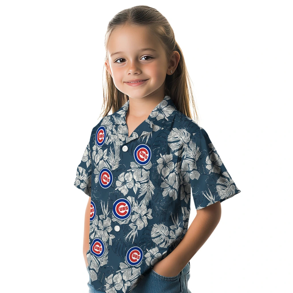 Chicago Cubs Hawaiian Shirt - Hibiscus Flowers | Moonbestprint