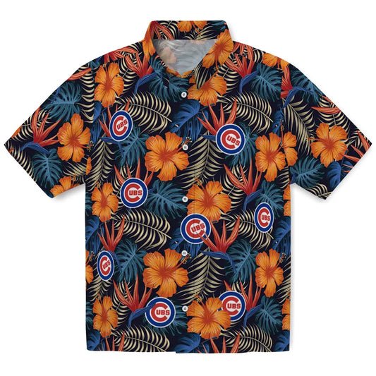 Chicago Cubs Hawaiian Shirt - Hibiscus Foliage | Moonbestprint