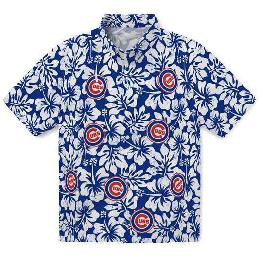 Chicago Cubs Hawaiian Shirt - Hibiscus Motif | Moonbestprint
