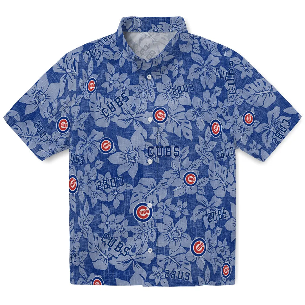 Chicago Cubs Hawaiian Shirt - Hibiscus Oasis | Moonbestprint