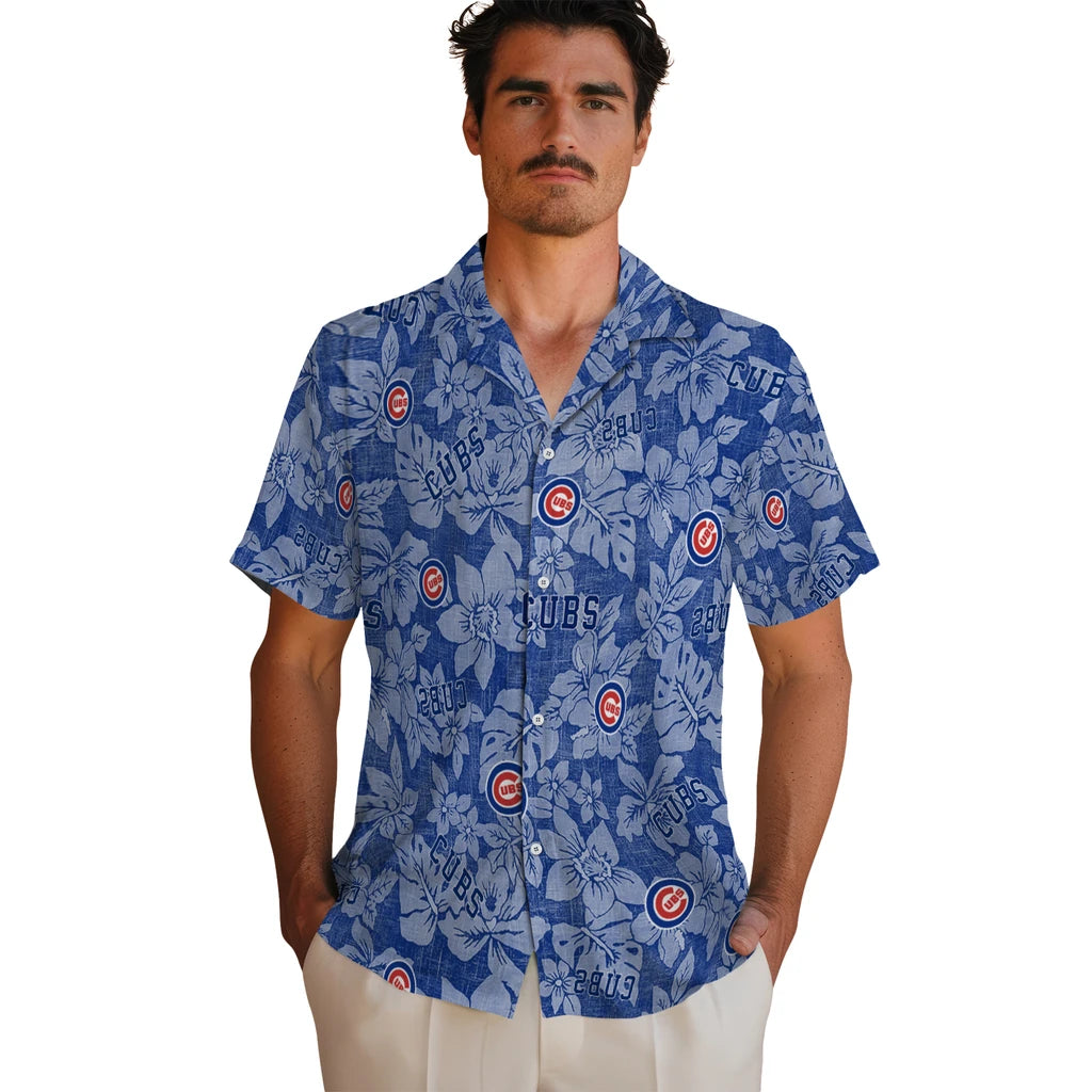 Chicago Cubs Hawaiian Shirt - Hibiscus Oasis | Moonbestprint