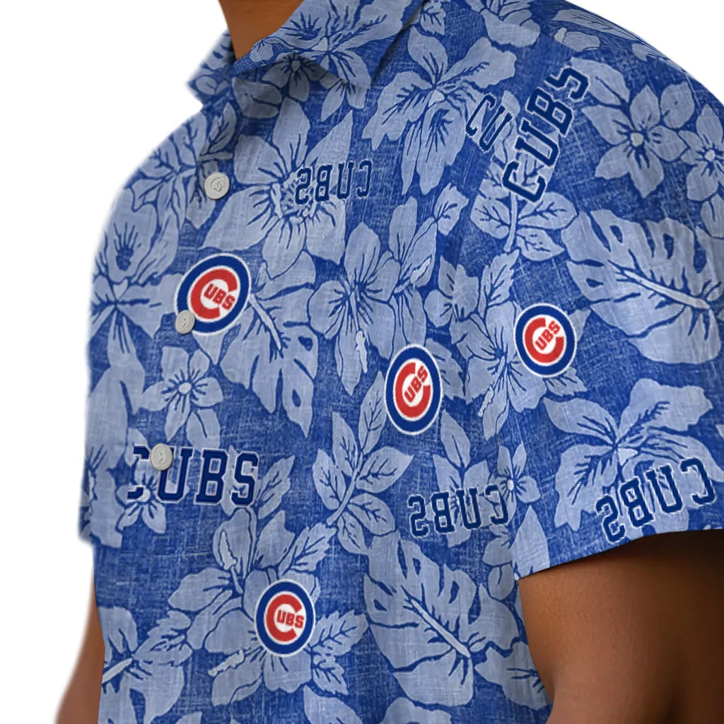 Chicago Cubs Hawaiian Shirt - Hibiscus Oasis | Moonbestprint