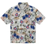 Chicago Cubs Hawaiian Shirt - Hibiscus Seaside | Moonbestprint
