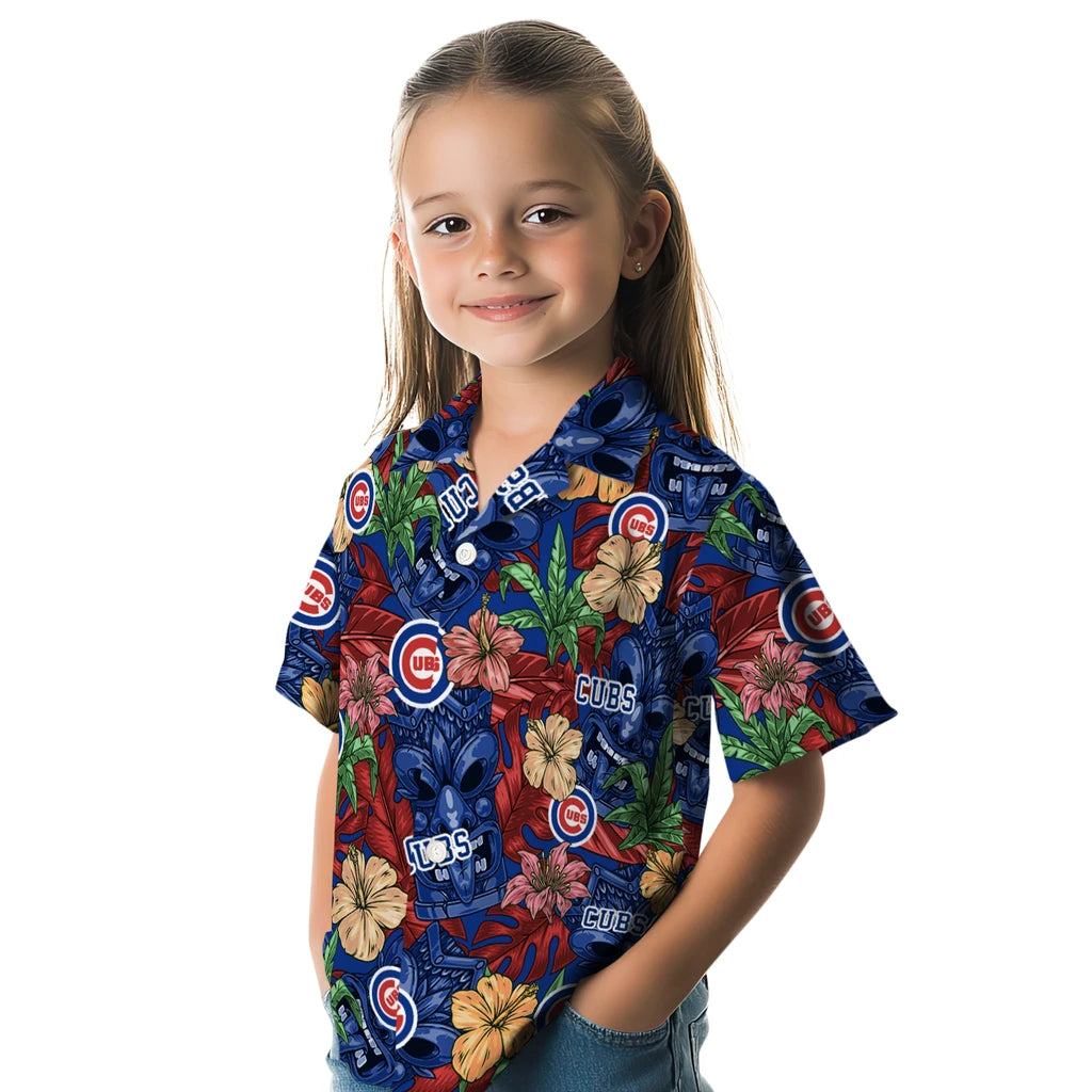 Chicago Cubs Hawaiian Shirt - Hibiscus Tiki Jungle | Moonbestprint