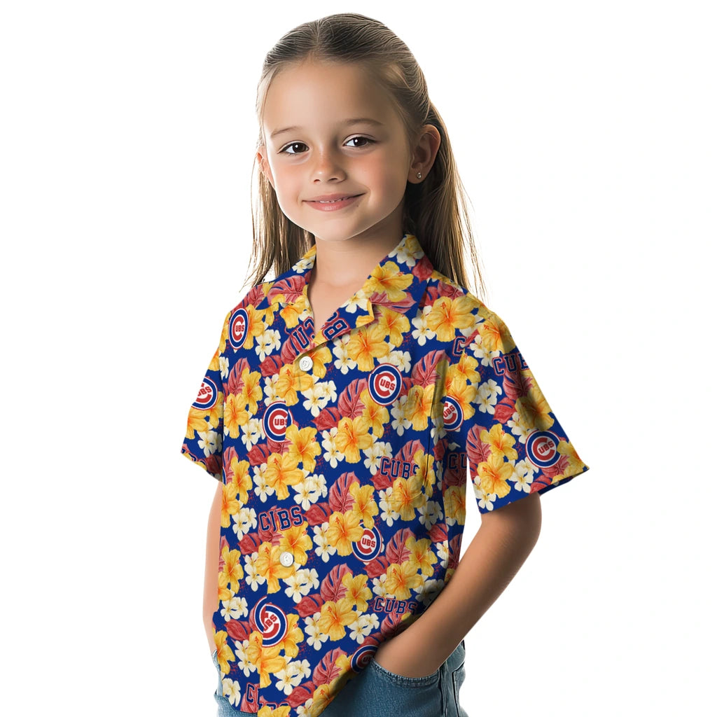 Chicago Cubs Hawaiian Shirt - Hibiscus Tropics | Moonbestprint