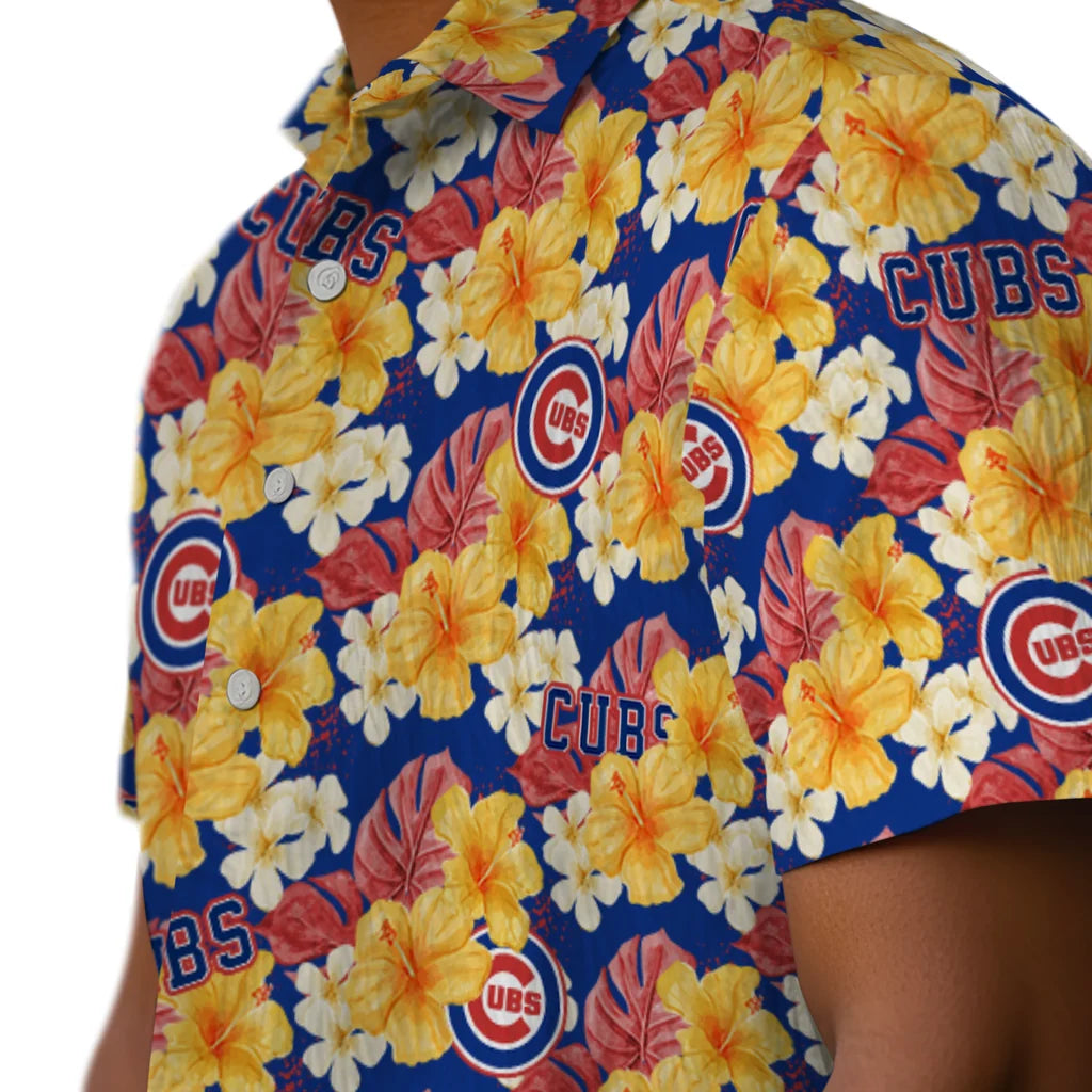 Chicago Cubs Hawaiian Shirt - Hibiscus Tropics | Moonbestprint