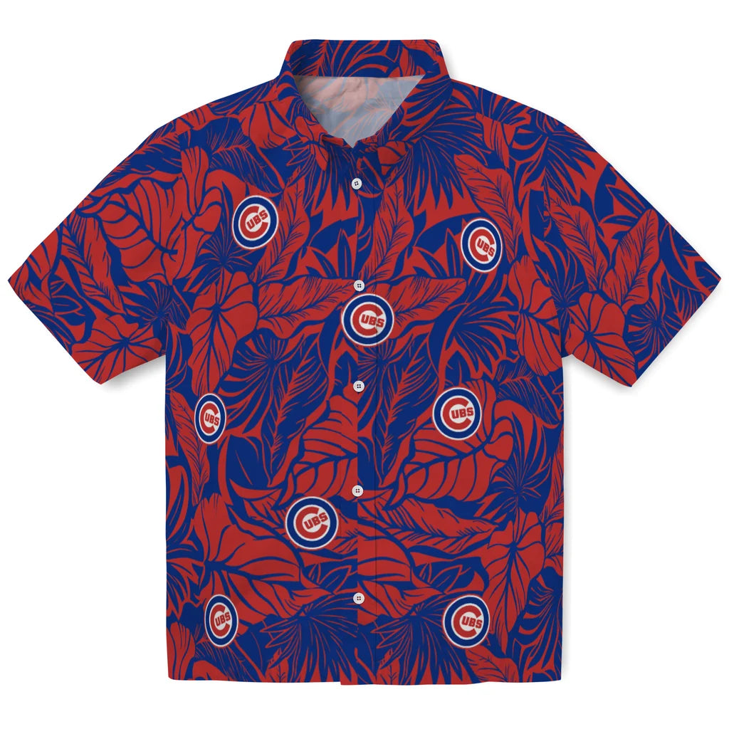 Chicago Cubs Hawaiian Shirt - Monstera Layer | Moonbestprint