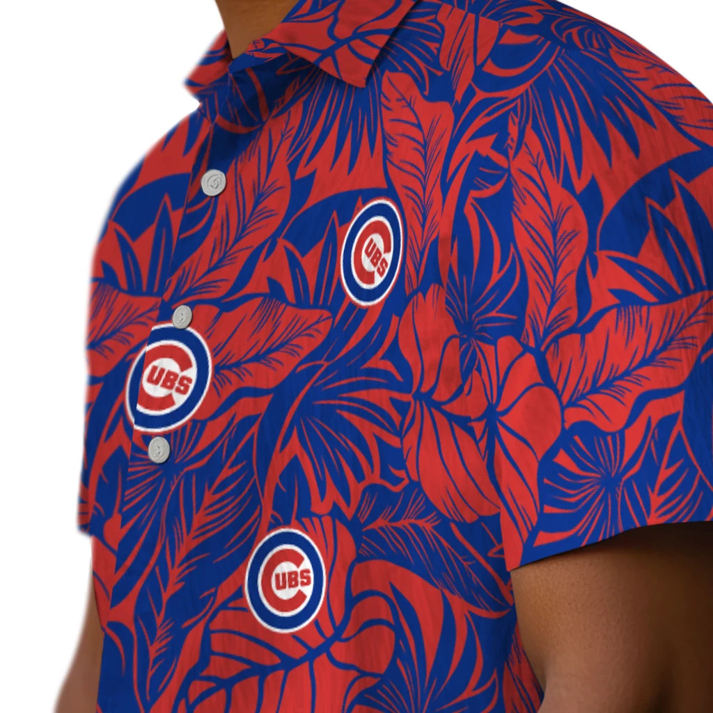 Chicago Cubs Hawaiian Shirt - Monstera Layer | Moonbestprint