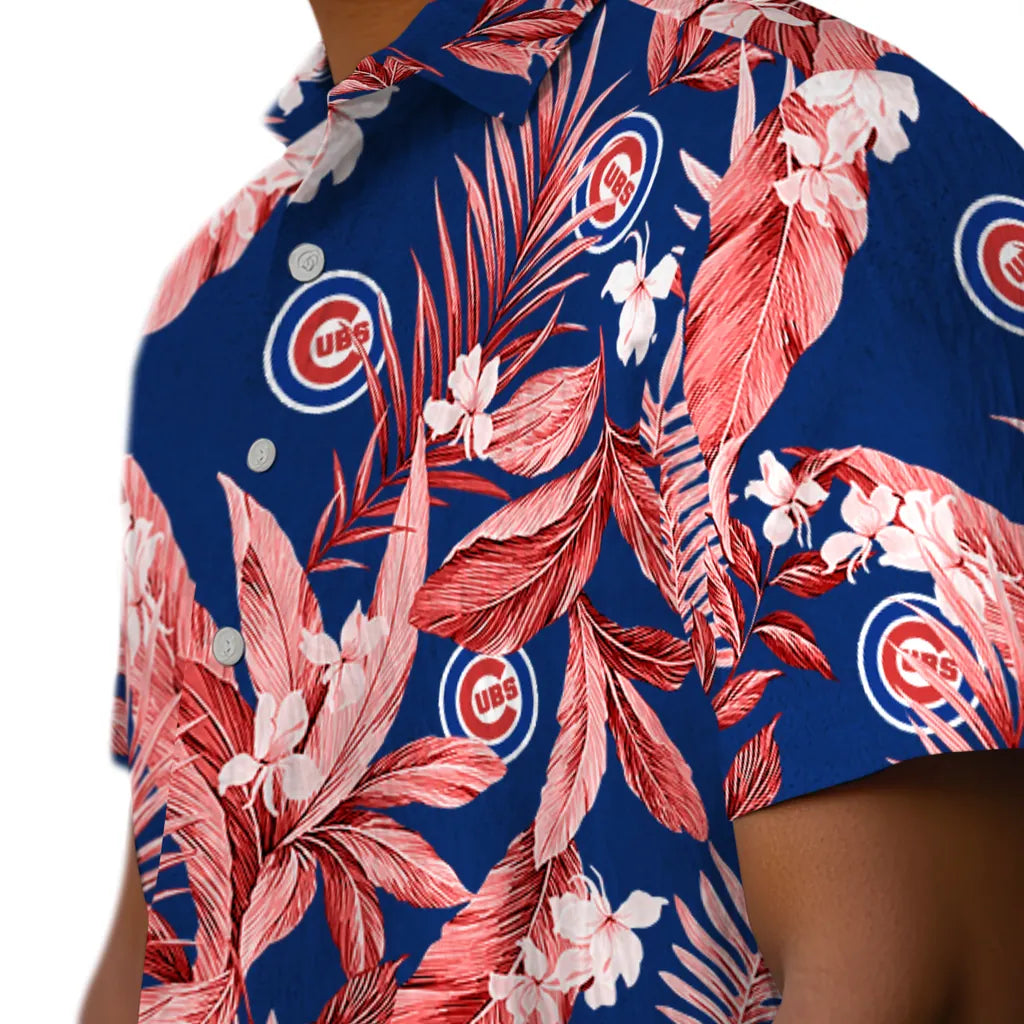 Chicago Cubs Hawaiian Shirt - Palm Leaves | Moonbestprint