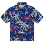 Chicago Cubs Hawaiian Shirt - Palm Tree Island | Moonbestprint