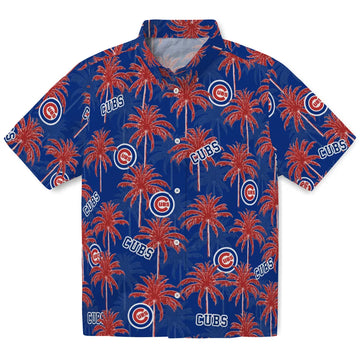 Chicago Cubs Hawaiian Shirt - Palm Tree Motif | Moonbestprint
