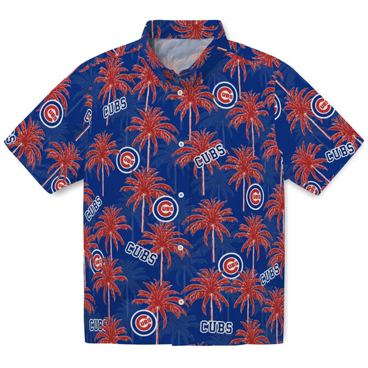 Chicago Cubs Hawaiian Shirt - Palm Tree Motif | Moonbestprint