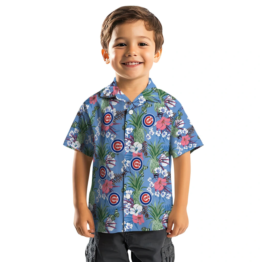 Chicago Cubs Hawaiian Shirt - Pineapple Bouquet | Moonbestprint