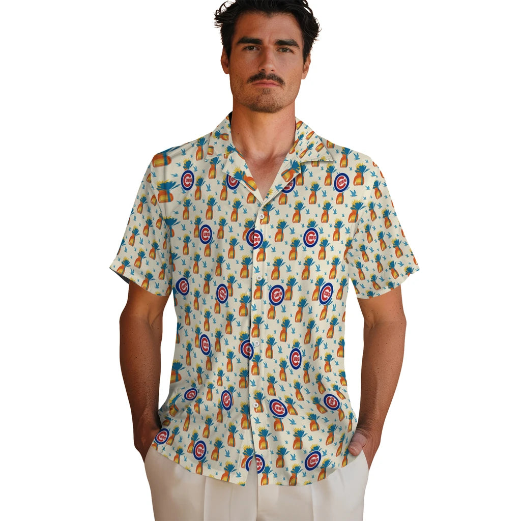 Chicago Cubs Hawaiian Shirt - Pineapple Delight | Moonbestprint
