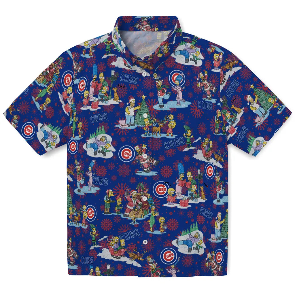 Chicago Cubs Hawaiian Shirt - Simpsons Christmas | Moonbestprint