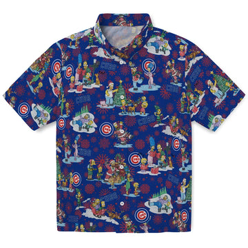 Chicago Cubs Hawaiian Shirt - Simpsons Christmas | Moonbestprint